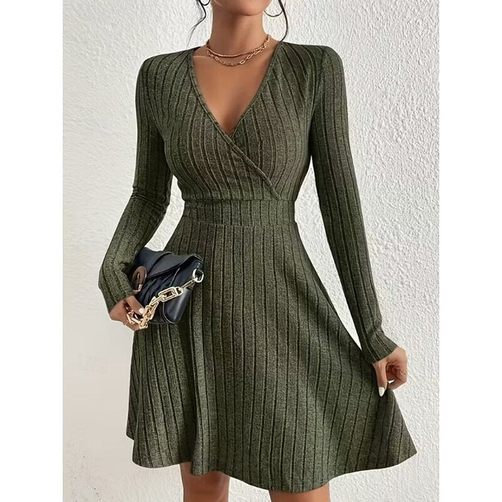 Yvonne | Wrap-Neck A-Lijn Jurk