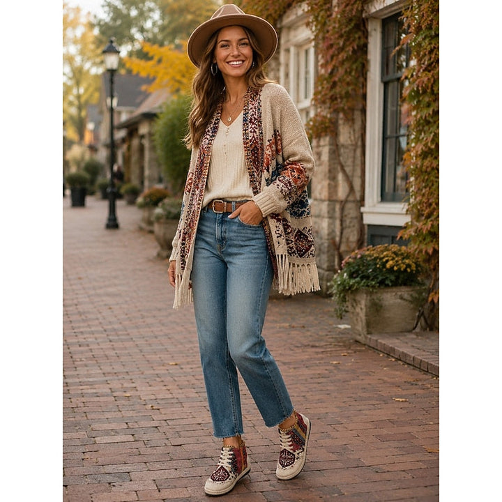 Talia | Boho Patroon Hoge Sneakers