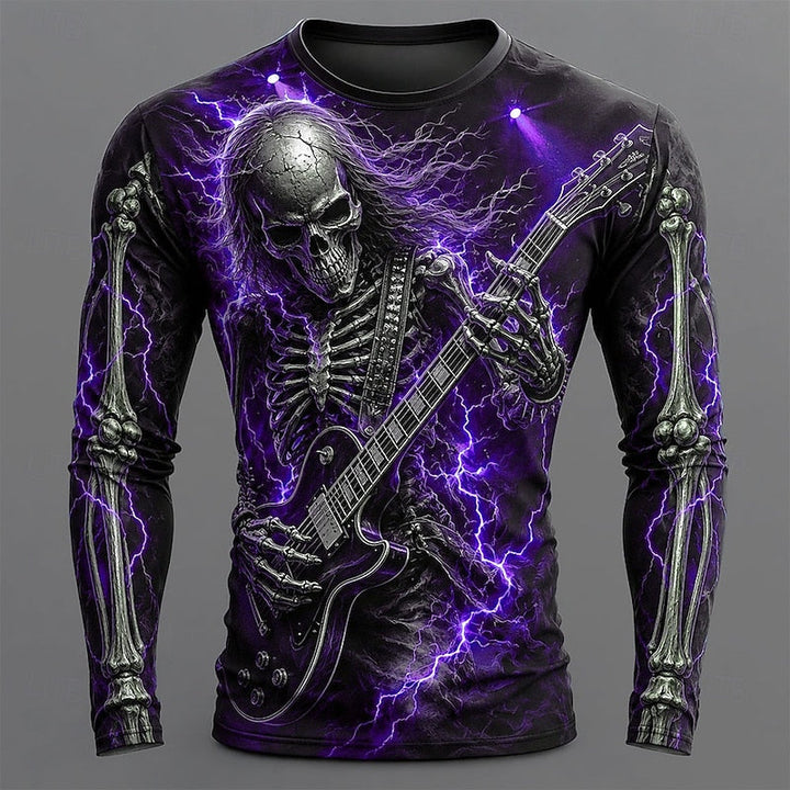 Ronan | Skelet Gitaar Halloween Lange Mouwen Shirt