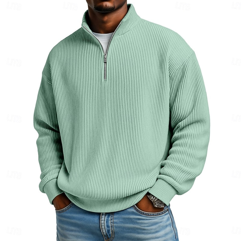 Harlan | Geribbelde Quarter-Zip Pullover