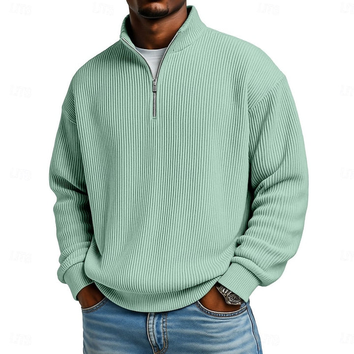 Harlan | Geribbelde Quarter-Zip Pullover