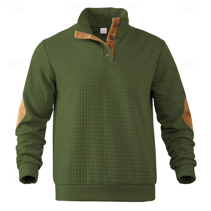 Garrett | Textured Staande-Kraag Pullover