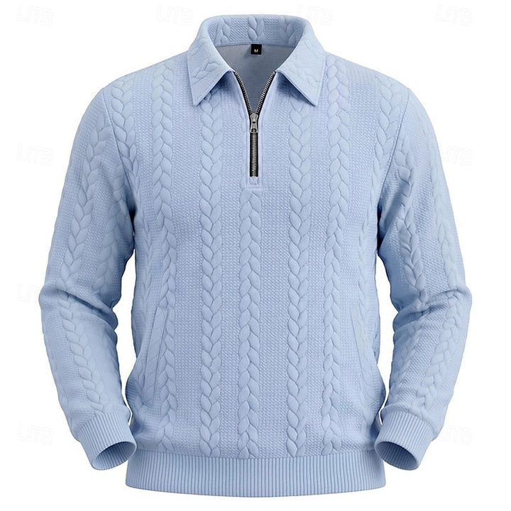 Chase | Textured Quarter-Zip Sweater