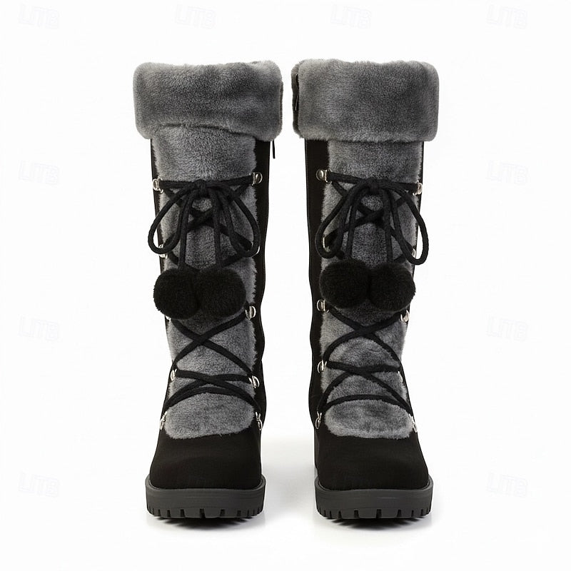 Sabrina | Gezellige Lace-Up Winterlaarzen
