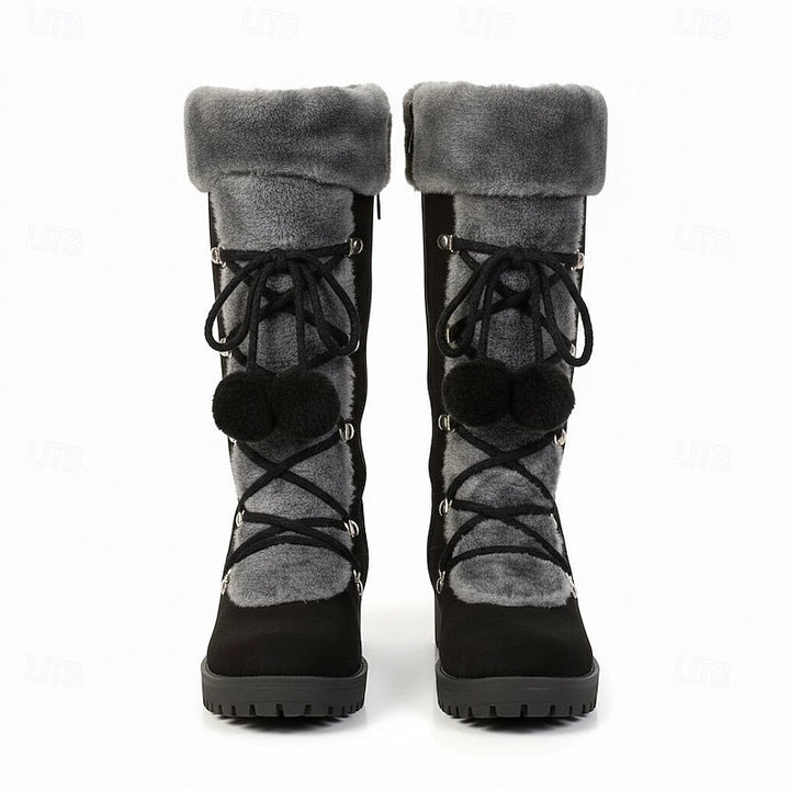 Sabrina | Gezellige Lace-Up Winterlaarzen