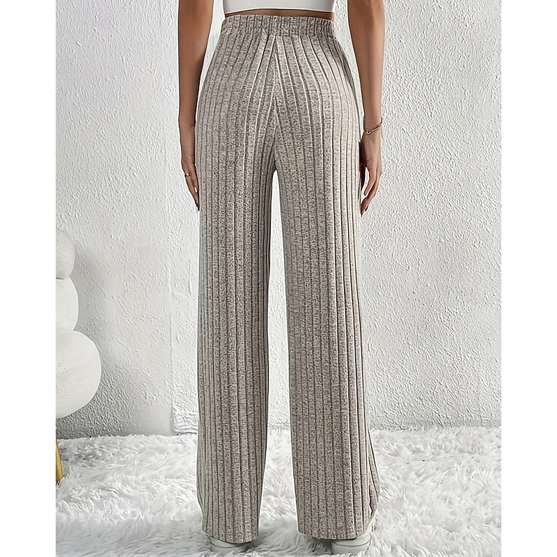Paige | Brede Pijpen Hoge Taille Broek