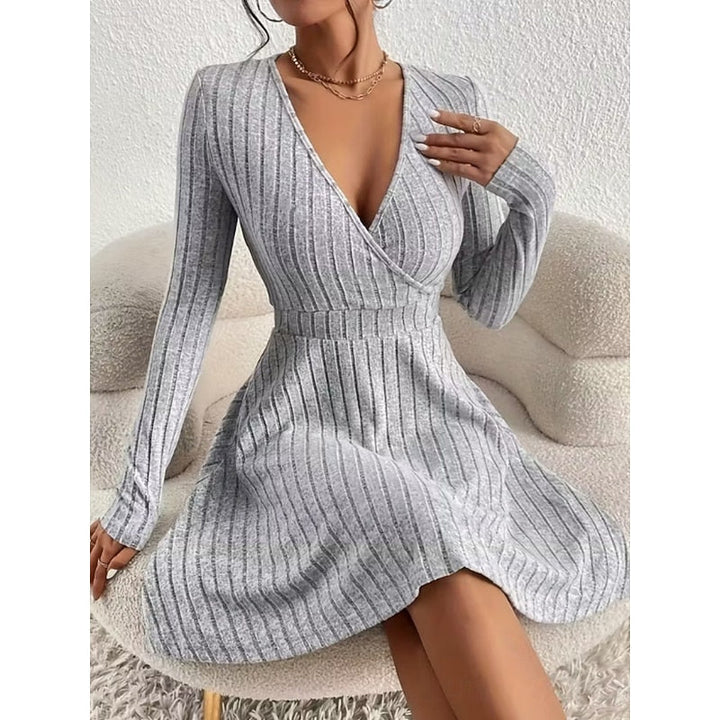 Yvonne | Wrap-Neck A-Lijn Jurk