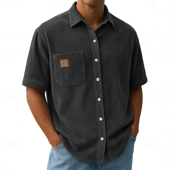 Declan | Getextureerde Korte Mouwen Shirt