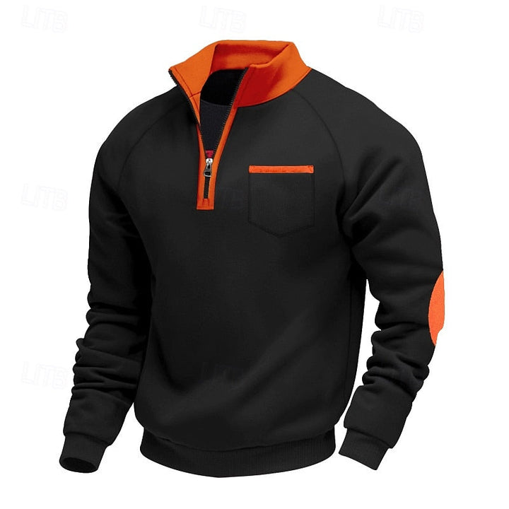 Keith | Kwart-Zip Kleurblok Pullover