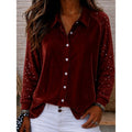 Meredith | Shimmer-Mouw Elegante Shirt
