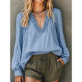 Renata | Gerimpelde V-Hals Blouse