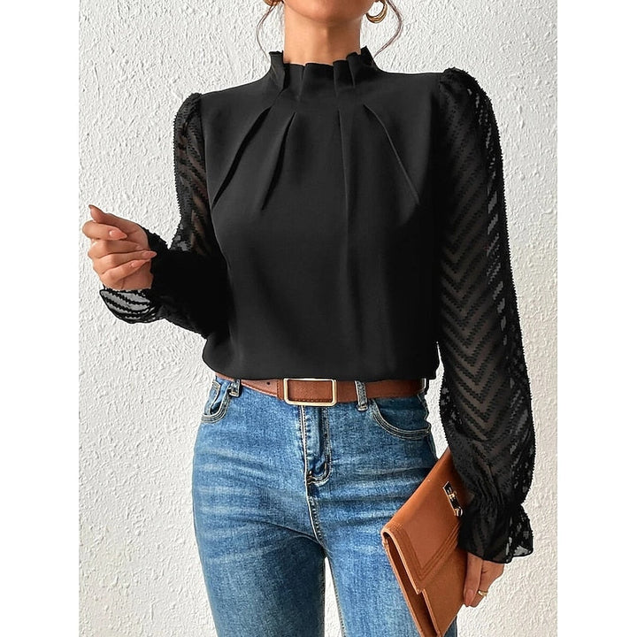 Elspeth | Elegante Hoge Hals Blouse