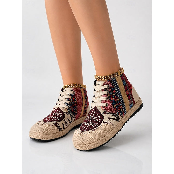 Talia | Boho Patroon Hoge Sneakers