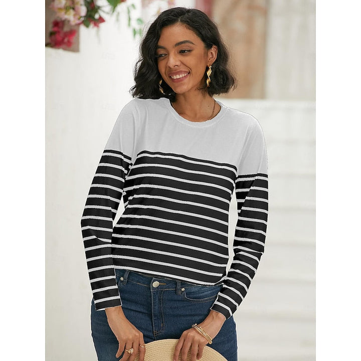 Constance | Gestreepte Lange Mouwen Top