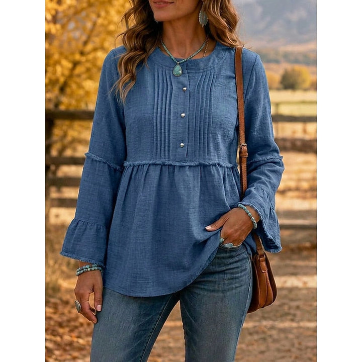 Rosalyn | Plooi Peplum Blouse