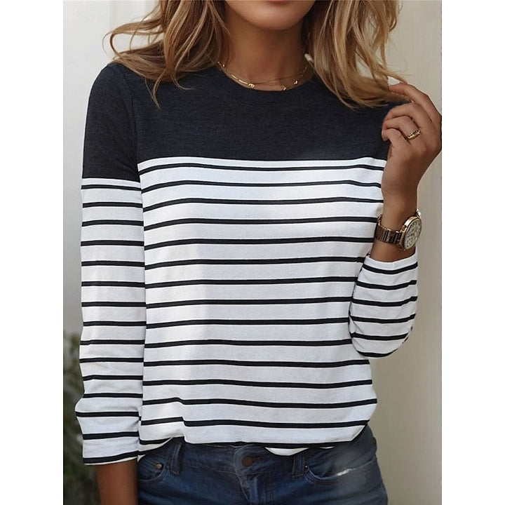 Constance | Gestreepte Lange Mouwen Top