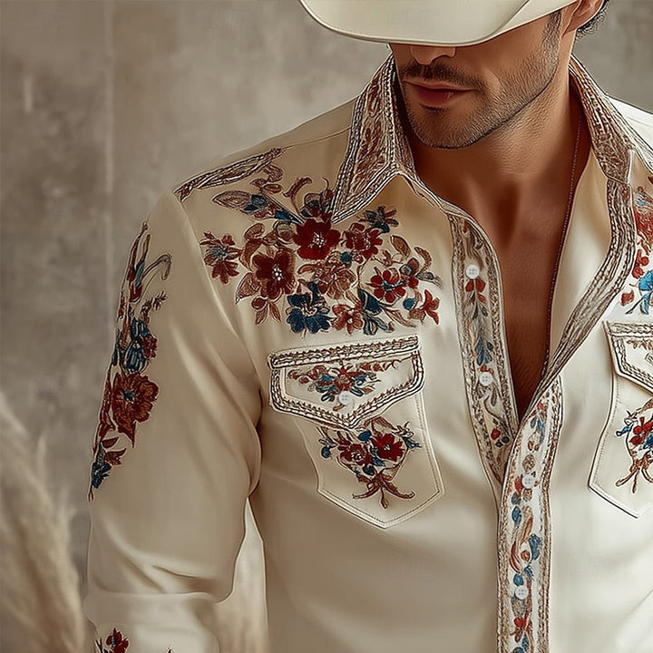 Austin | Geborduurd Western Shirt