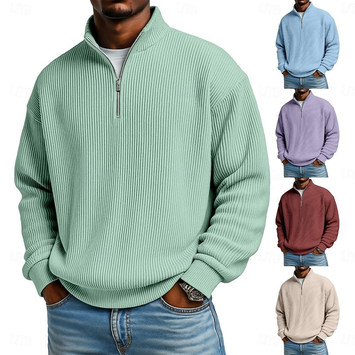 Harlan | Geribbelde Quarter-Zip Pullover