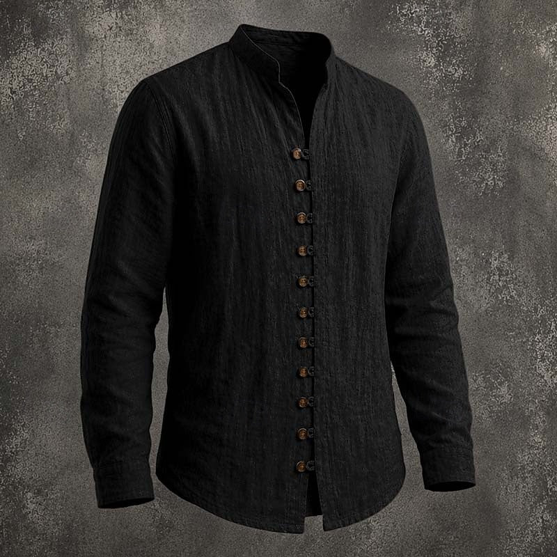 Gregory | Casual Shirt met Bandkraag