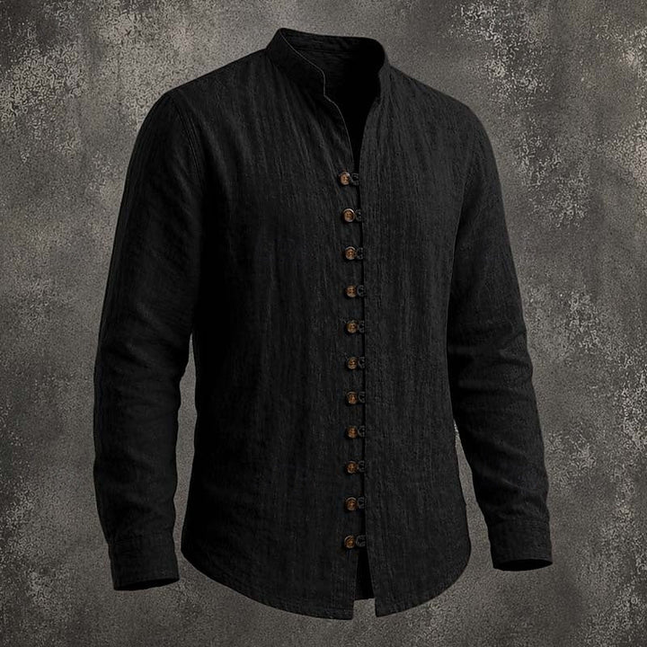 Gregory | Casual Shirt met Bandkraag