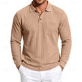 Quentin | Textured Long-Sleeve Polo Shirt