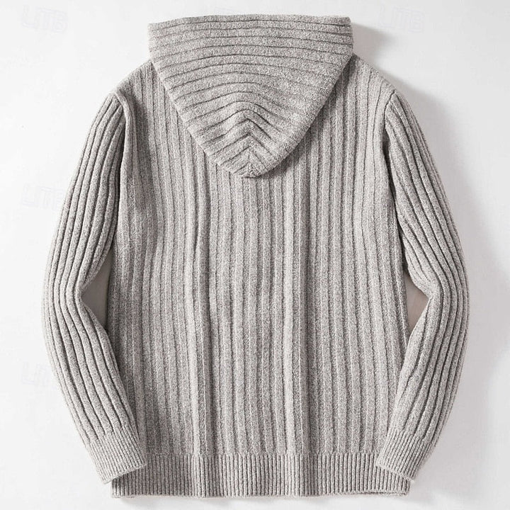 Graham | Kabelgebreide Hooded Cardigan