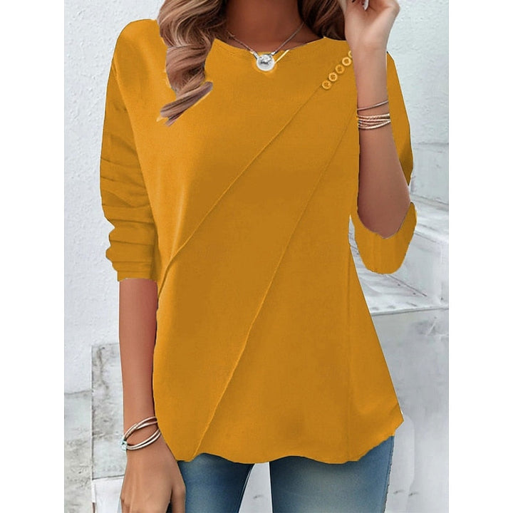 Miranda | Top met Drapé Knopdetails