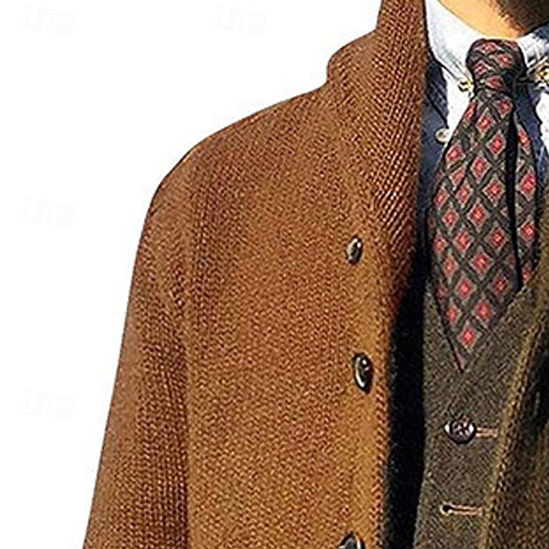 Frederick | Kleurblok Sjaalkraag Cardigan