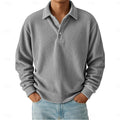 Wallace | Textured Long-Sleeve Polo Shirt