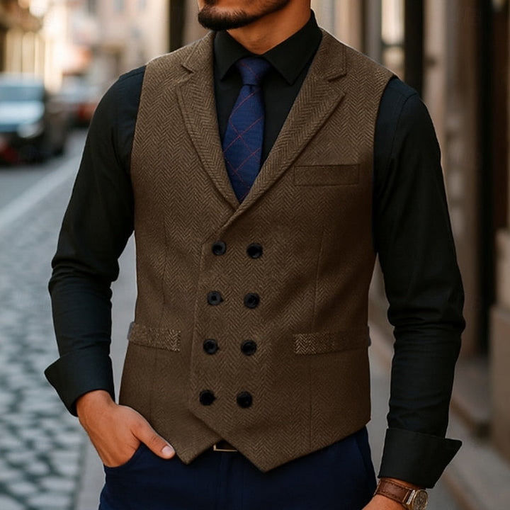 Bennett | Dubbelzijdige Herringbone Gilet
