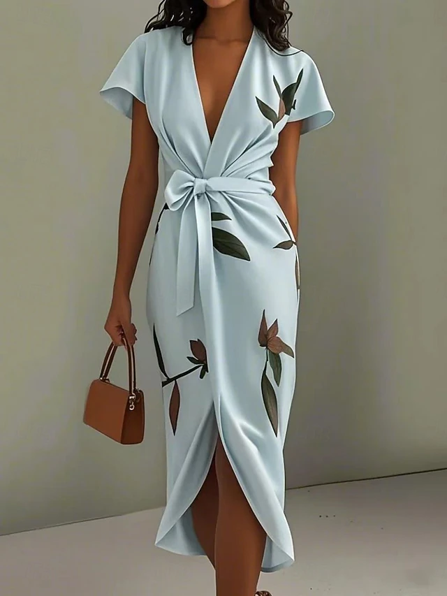 Vera | Wrap-Front Midi Jurk