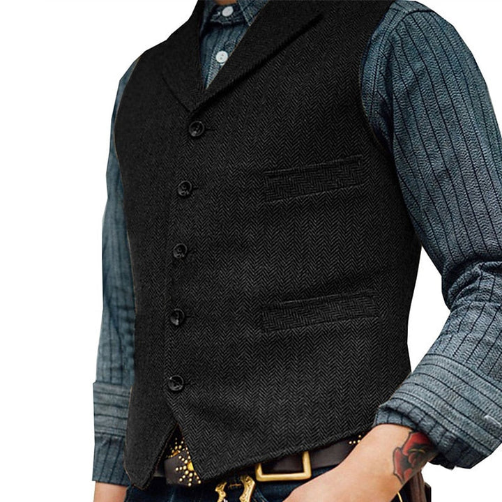 Gerard | Haringbone Tailored Waistcoat