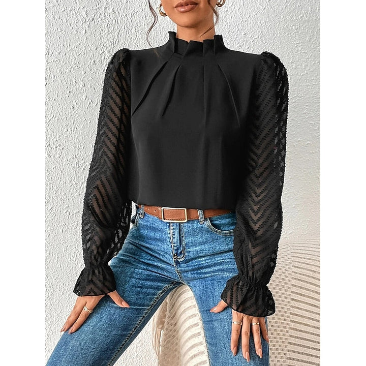 Elspeth | Elegante Hoge Hals Blouse