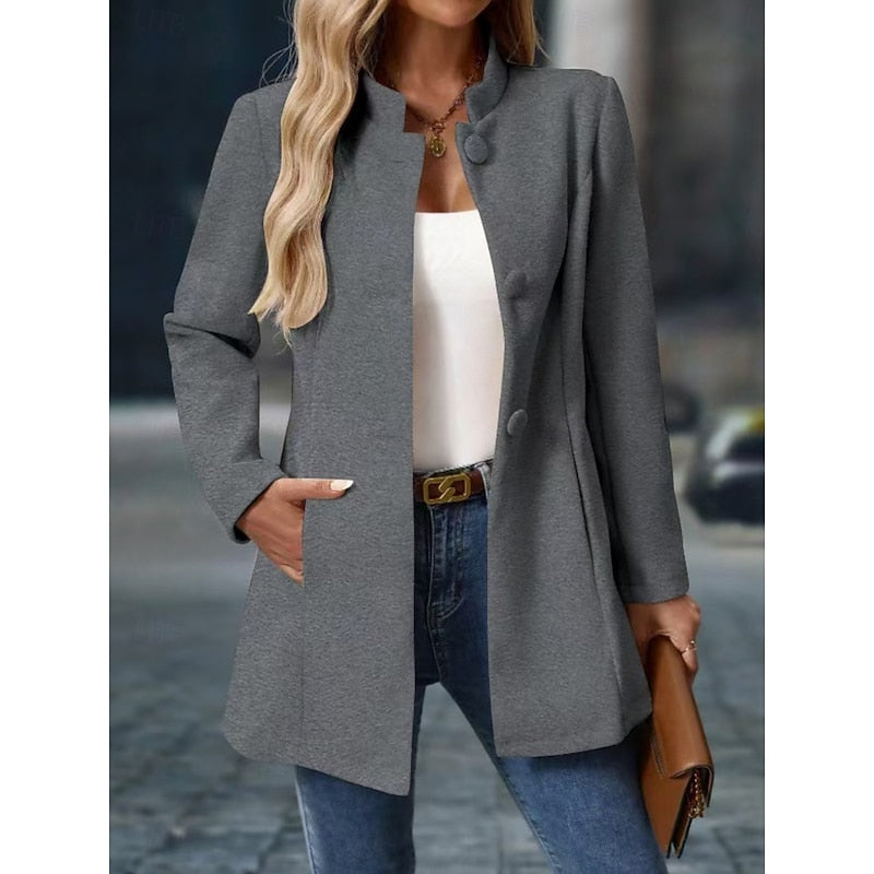 Fiona | Elegante Staande Kraag Jas