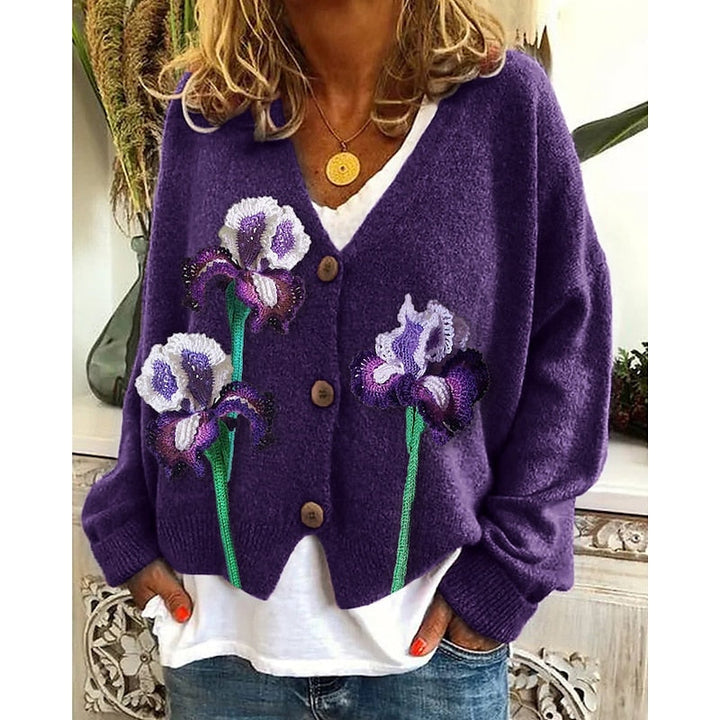 Hazel | Bloemen Open-Front Cardigan