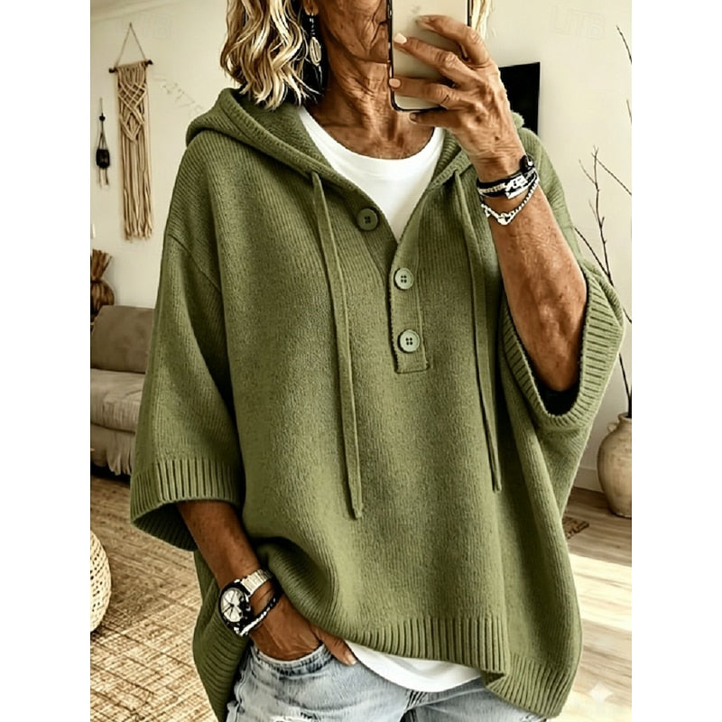 Brooklyn | Ontspannen Gebreide Hoodie Sweater