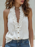Sabrina | Gerimpelde Mouwloze Top