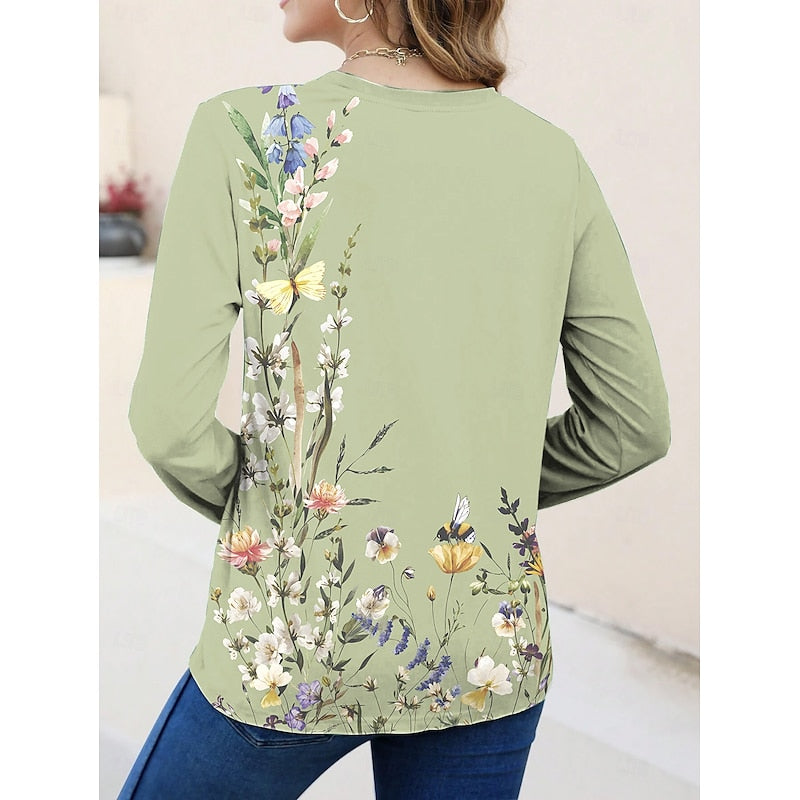 Miriam | Bloemen Lange Mouwen Top
